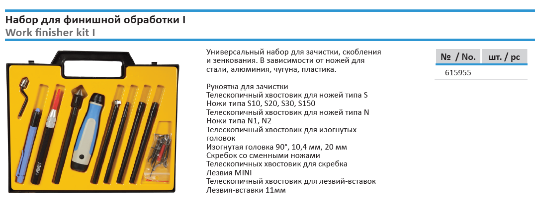 Набор для финишной обработки