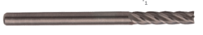 Твердосплавная фреза для алюминия, цилиндрические с торцевой заточкой 3,0x13x43