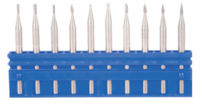 Набор микрофрез, с мелкими зубьями, хвостовик 3,00 мм, 10 штук